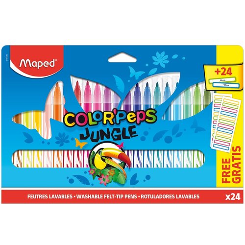 Maped flomasteri COLOR`PEPS jungle + nalepnice gratis 1/24 Cene